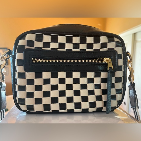 Universal Thread Black and White Checkered Crossbody Bag - Picture 2 of 11